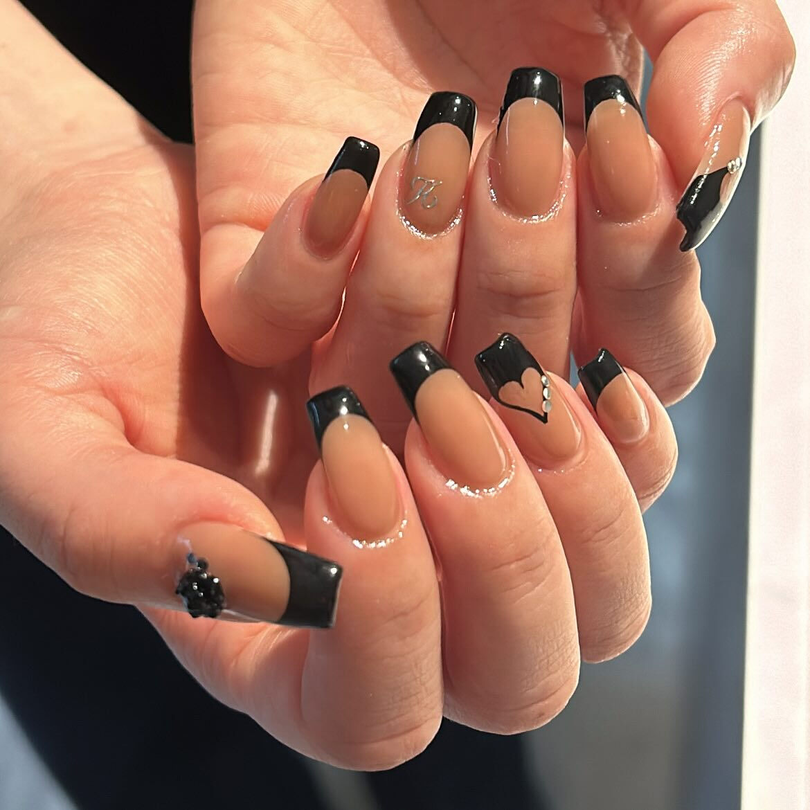heart black french🖤